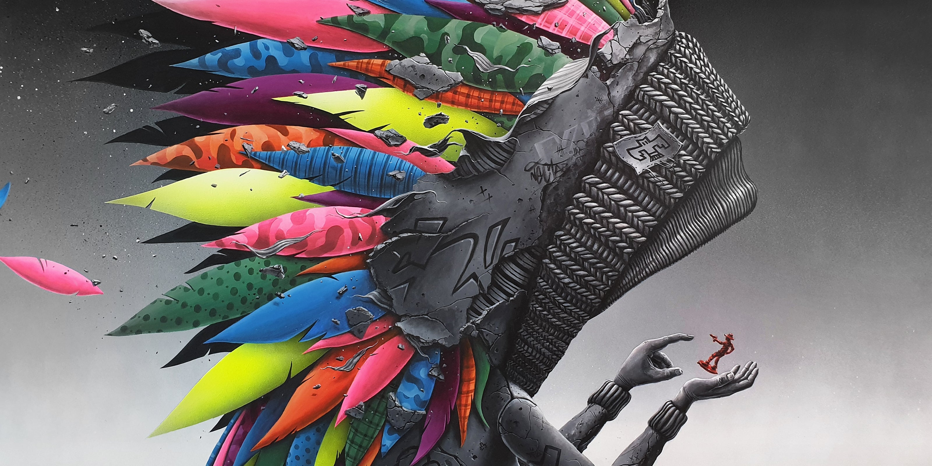 Artwork on wood by Pez