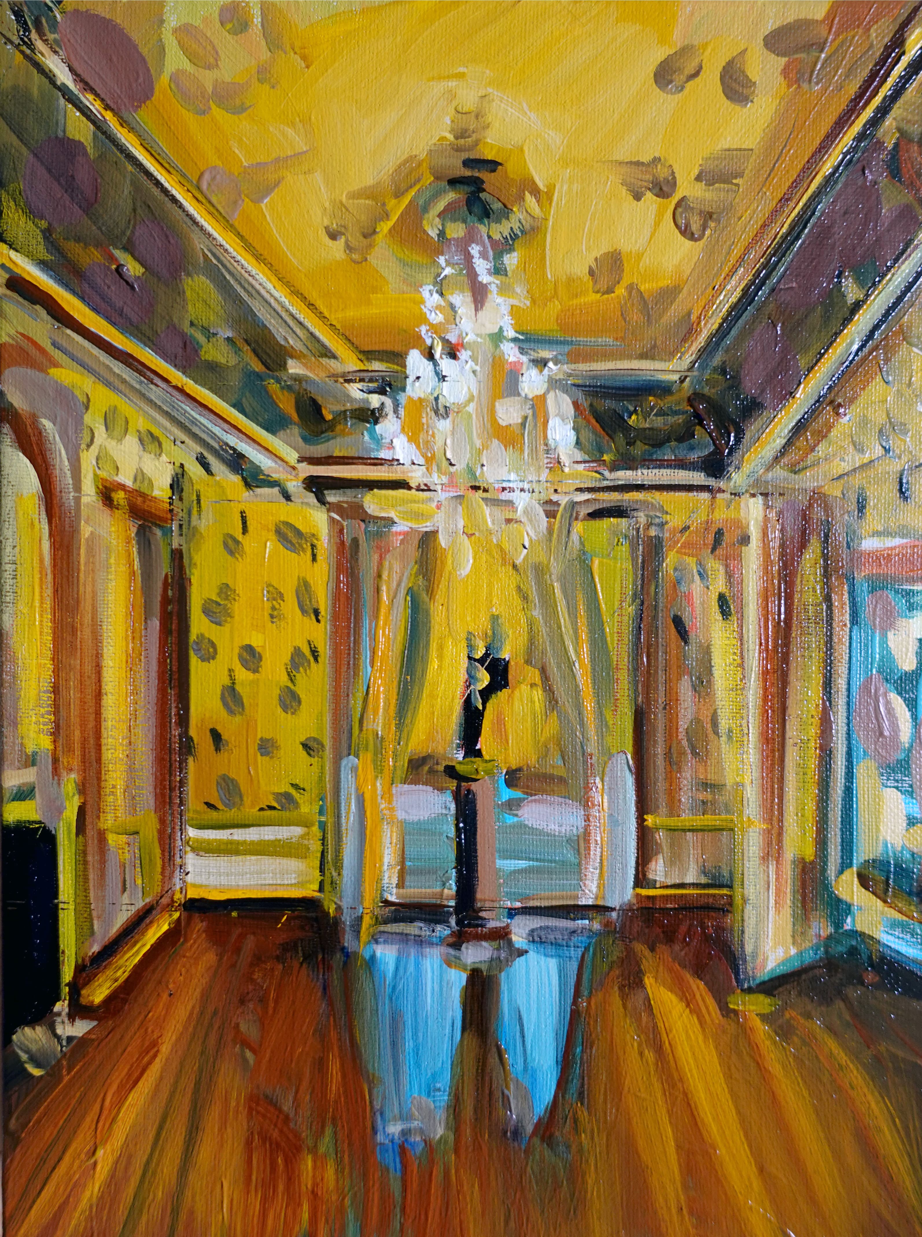 Evening at the museum Painting by Ekaterina Popova