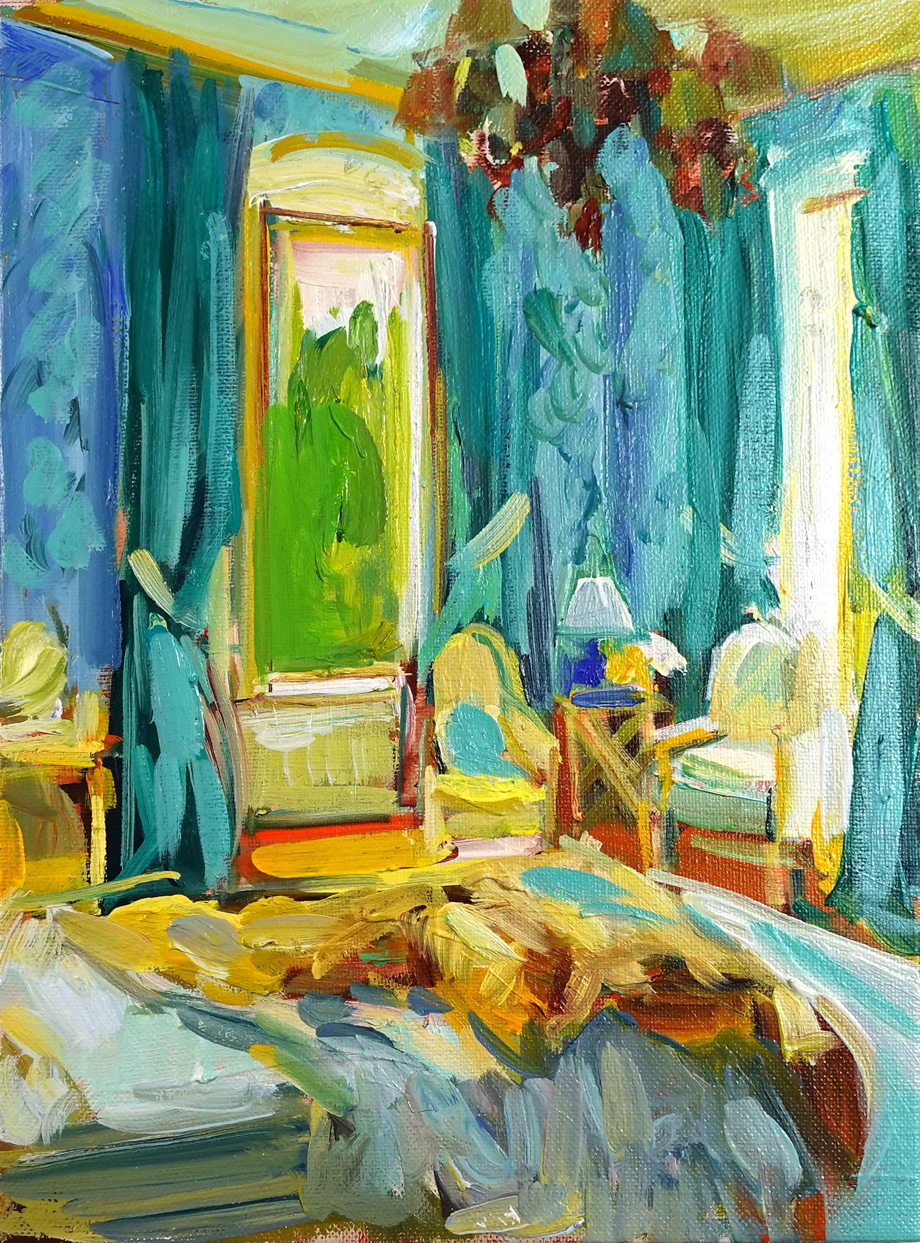 Country sunlight 2 Painting by Ekaterina Popova