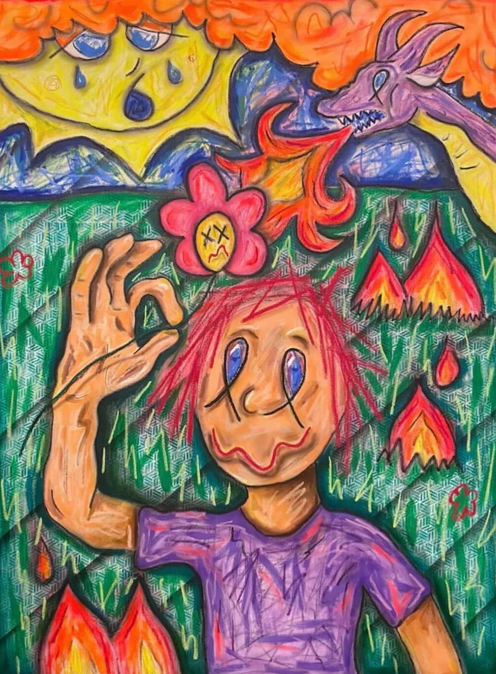 Afternoon Walk (New Friend) Painting by Benjamin Cabral