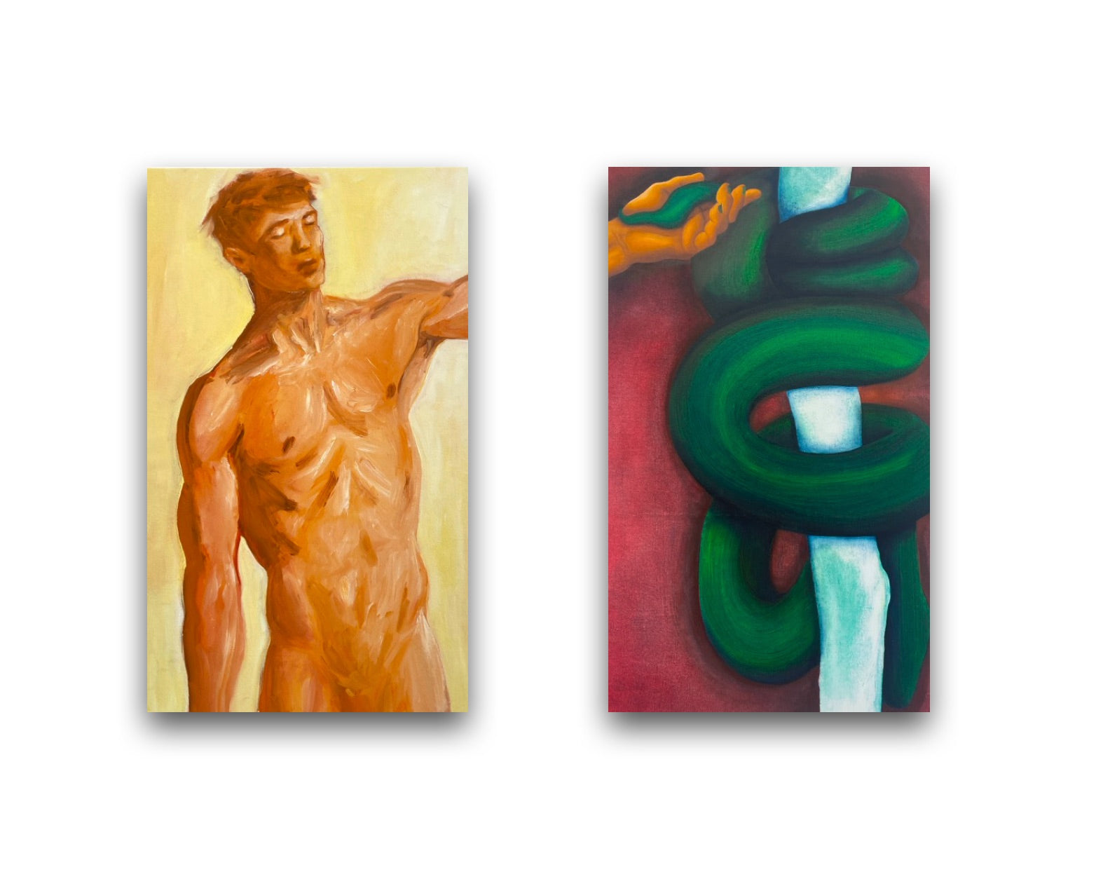 Adam et le serpent Oil Paintings by ATELIER ATE